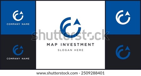 vector of investment mapping logo and icons, can be used in various media easily, editable