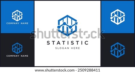 vector of statistic investment logo and icons, can be used in various media easily, editable
