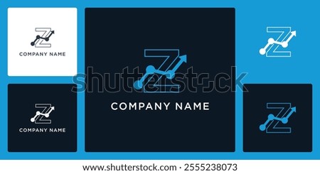 Abstract letter Z business logo and icon