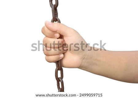 Similar – Image, Stock Photo Iron chain on a post