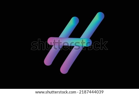 3d blue and pink bubble plastic on black background letter H Stock fotó © 