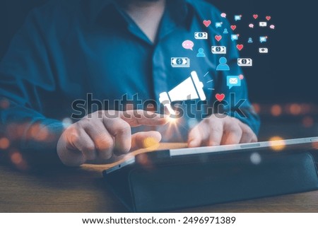 Similar – Image, Stock Photo program announcer