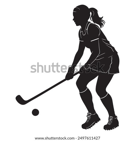 Field Hockey outline and symbols. Dark level variety basic exquisite white foundation Field Hockey sports vector and silhouette icon.