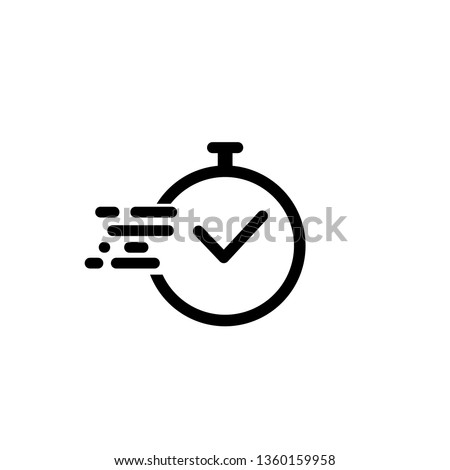 Time icon vector. Fast time vector icon. Deadline icon vector illustration