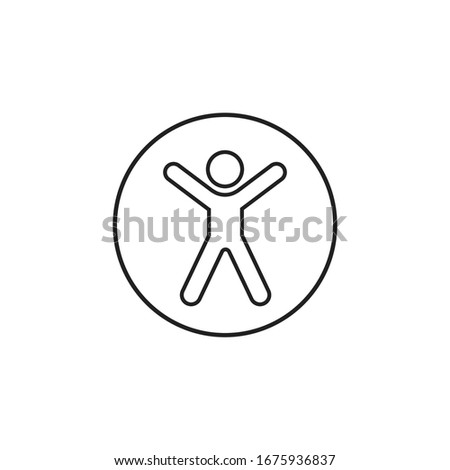 Accsessibility line icon universal accsess vector icon