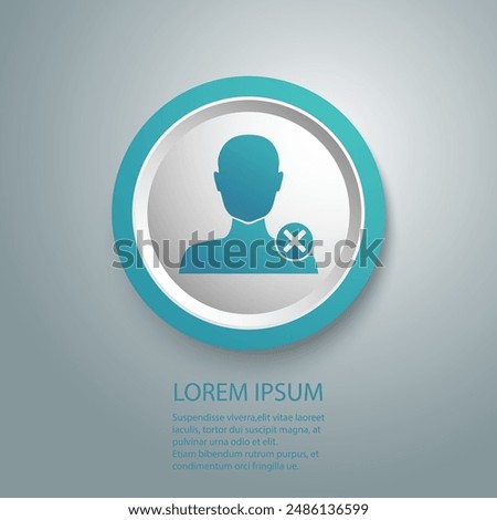 Fired, people blue icon. Dismissal of an employee icon. Vector