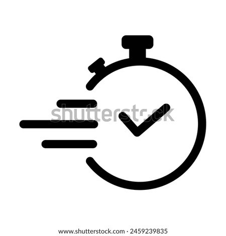 Speed timer line icon. Vector illustration isolated on white background
