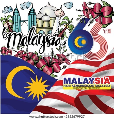 COLOURFUL INDEPENDENCE DAY HARI KEMERDEKAAN MALAYSIA 66 YEARS  31 AUGUST 2023 