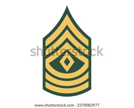 First sergeant rank vector art white background