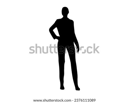 Mannequin silhouette vector art white background