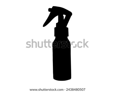 Water spray bottle silhouette vector art