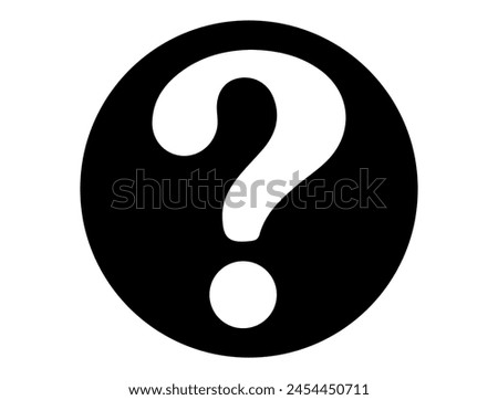 Question mark symbol silhouette vector art