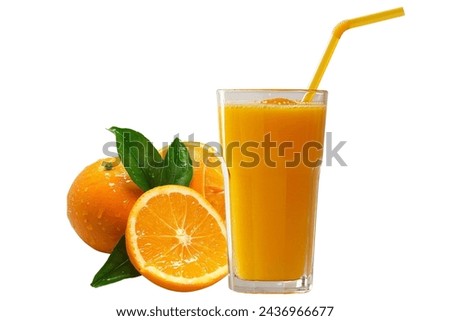 Similar – Image, Stock Photo Orange juice glass on a blue table. Pouring orange juice.