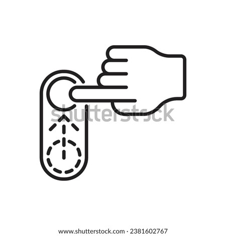 Toggle icon vector illustration. Swipe up on isolated background. On-off sign concept.