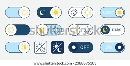 Switch icon vector illustration. Daymode, nightmode on isolated background. Off, on sign concept.