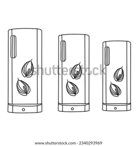 Closed refrigerators - vector illustration or graphic design,