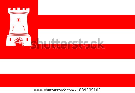 Alkmaar municipality ( North Holland province, Netherlands ) flag vector icon