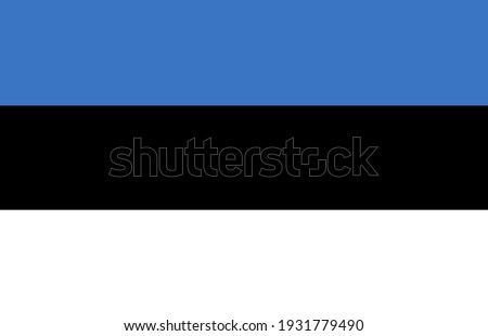 Republic of Estonia flag vector icon