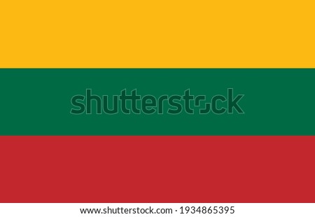 Republic of Lithuania flag vector icon