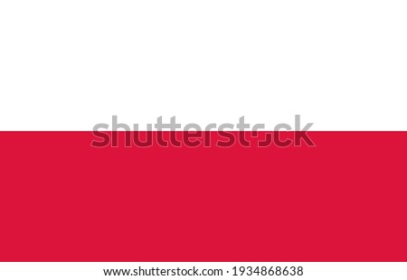 Republic of Poland flag vector icon