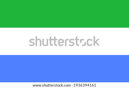 Republic of Sierra Leone flag vector icon