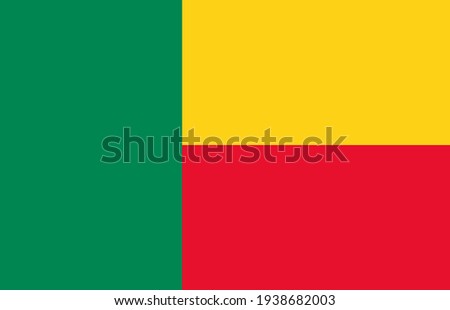 Republic of Benin flag vector icon