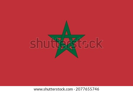 Kingdom of Morocco flag vector icon