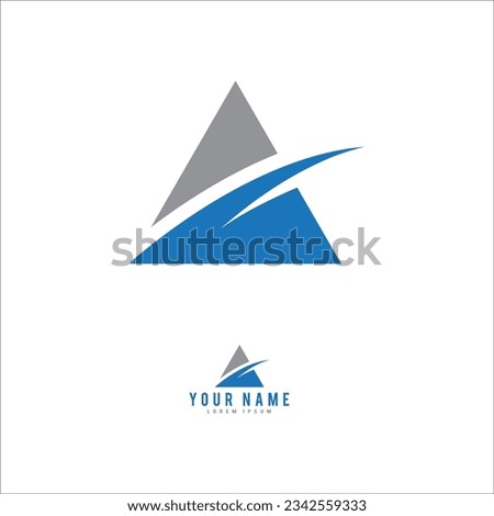 vector art in white background logo abstract A pinnacle  