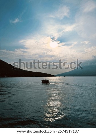 Similar – Image, Stock Photo Boat sails across the Baltic Sea in Denmark in the morning