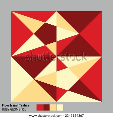 an arrangement of squares and triangles put together to form harmonics and a ruby ​​geometry is formed
