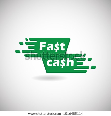 Fast Cash Logo Icon and Logo. Transaction Logo Symbol icon. Vector Illustration