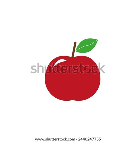 red apple Icon in trendy flat style isolated on white background. Apple Icon page symbol for your web site design Apple Icon logo, app, UI. Apple Icon Vector illustration