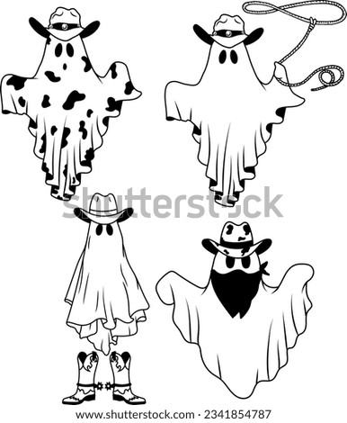 Boo Haw, Cowboy Ghost Svg, Halloween, Funny Halloween Shirt, Western Ghost Svg, Cowboy Hat, Halloween Cowgirl Svg