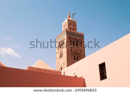 Similar – Image, Stock Photo Koutoubia Mosque minaret located at medina quarter of Marrakesh