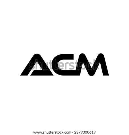 ACM A C M Letter Logo Design. a c m alphabet logo