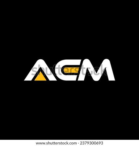 ACM A C M Letter Logo Design. a c m alphabet logo design