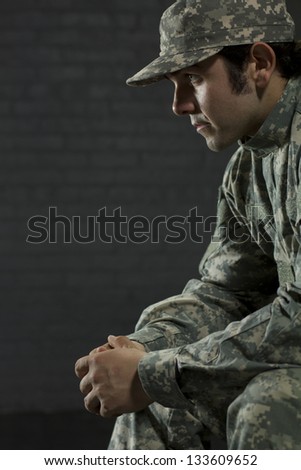 Young man from Army dealing with Post Traumatic Stress Disorder