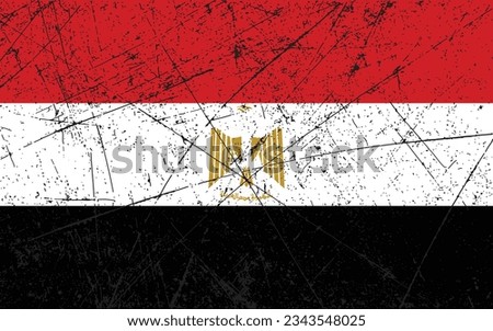 Egypt grunge flag. Vintage, retro style. High resolution, hd quality. Item from my grunge flags collection.