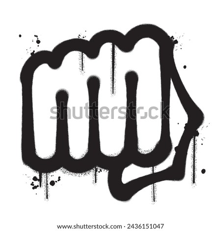 Vector graffiti spray paint toss hand isolated vector illustration