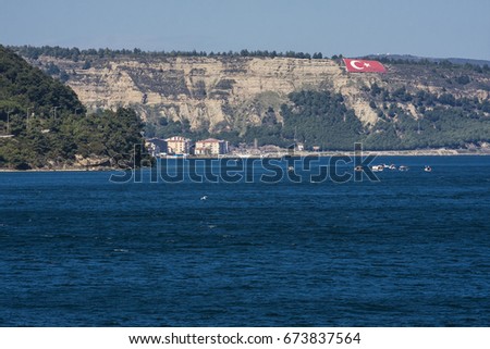 Dardanelles with sea near Canakkale Stok fotoğraf © 