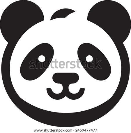 Panda Head Logo Icon Vector