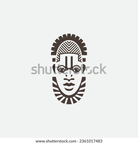 Benin ivory mask, The mother of Esigie , Nigerian women's religious symbols, traditional mask logo