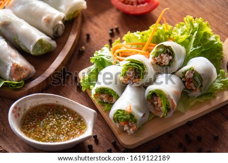 Similar – Image, Stock Photo Vegan rice noodles salad