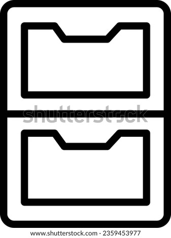 Office Paperwork Tray Outline Icon
