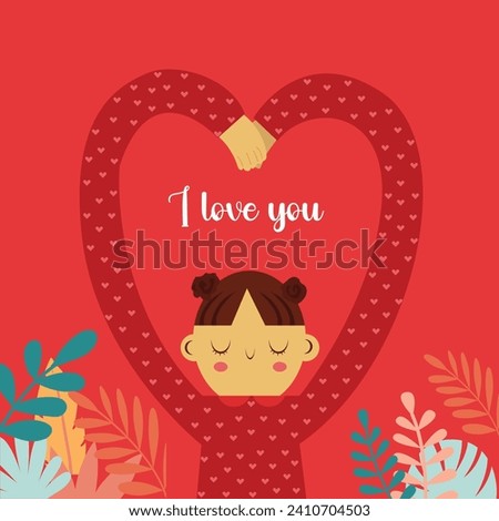 Similar – Image, Stock Photo I love you Characters pink