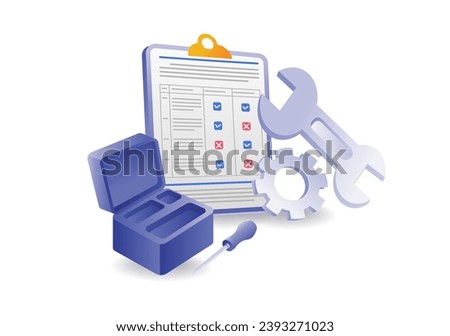 Concept of infographic form resulting from data analysis maintenance