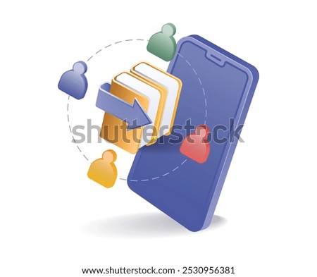 Share folder data across multiple smartphone users