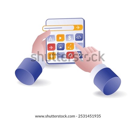 Scroll using a technology tablet application