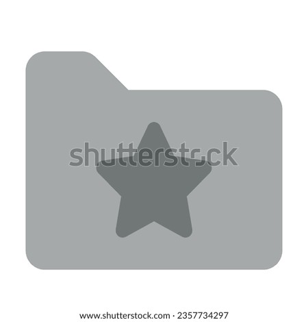 Folder Star Icon, Star Directory Symbol, Favorite Folder, Star Symbol on Folder