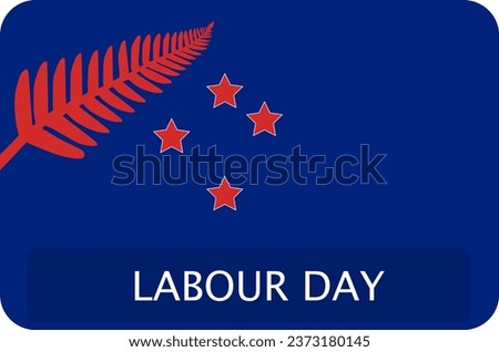 New Zealand Labour Day holiday background. Abstract painted grunge watercolor flag of New Zealand. Template for holiday banner, poster, greeting card, invitation, etc.